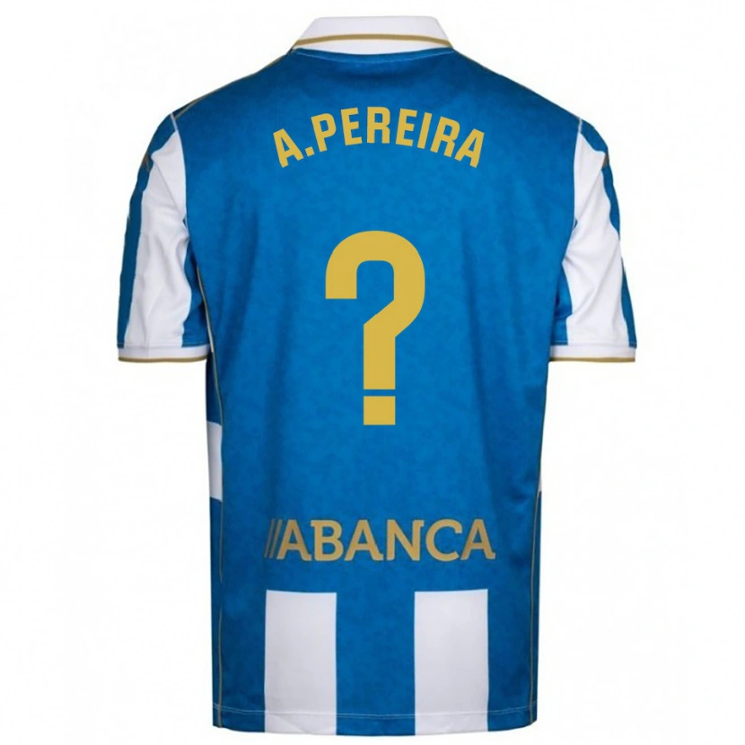 Danxen Kinder Alejandro Pereira #0 Weiß Blau Heimtrikot Trikot 2025/26 T-Shirt