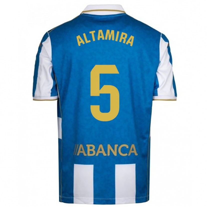 Danxen Kinder Inés Altamira #5 Weiß Blau Heimtrikot Trikot 2025/26 T-Shirt