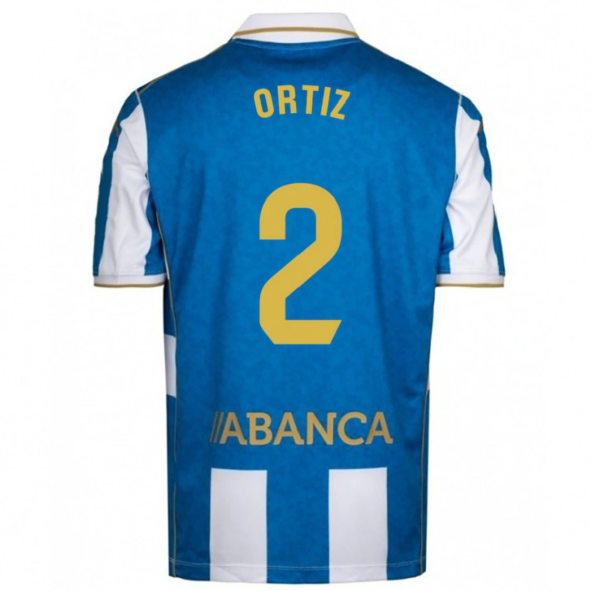 Danxen Kinder Samara Ortiz #2 Weiß Blau Heimtrikot Trikot 2025/26 T-Shirt