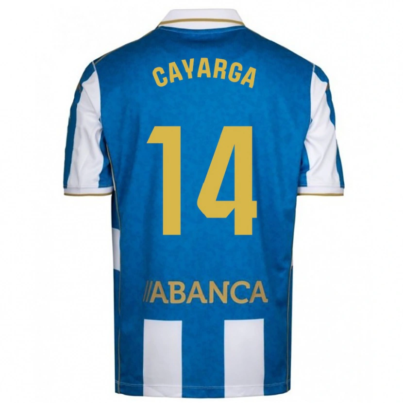 Danxen Kinder Berto Cayarga #14 Weiß Blau Heimtrikot Trikot 2025/26 T-Shirt