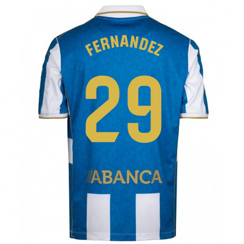 Danxen Kinder Samu Fernández #29 Weiß Blau Heimtrikot Trikot 2025/26 T-Shirt