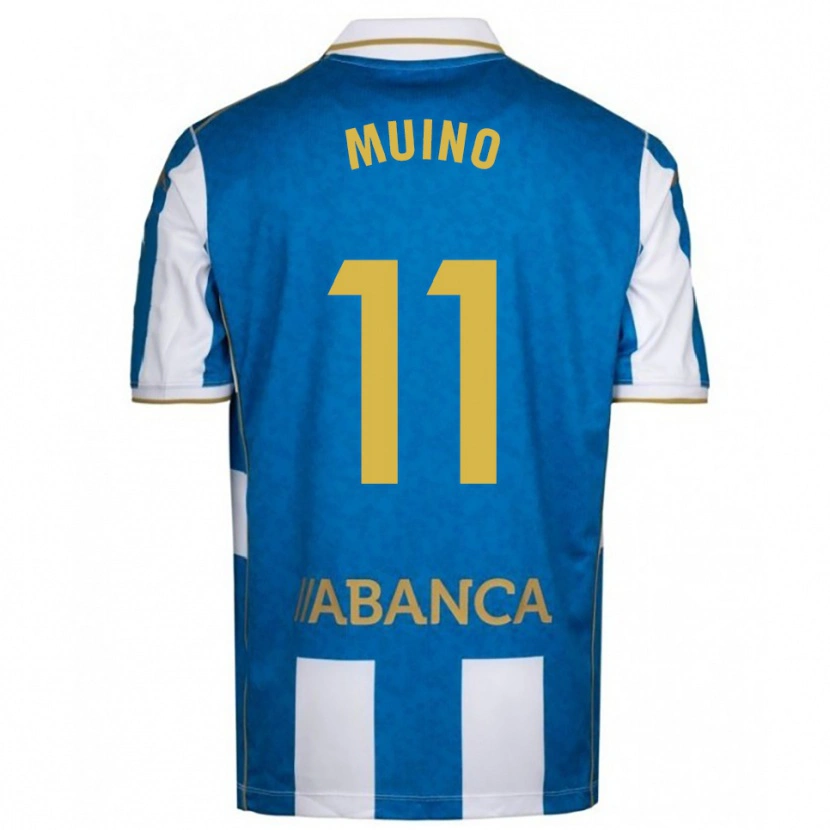 Danxen Kinder Rosalía Muiño #11 Weiß Blau Heimtrikot Trikot 2025/26 T-Shirt