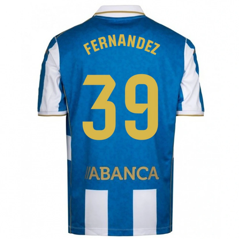 Danxen Kinder David Fernández #39 Weiß Blau Heimtrikot Trikot 2025/26 T-Shirt