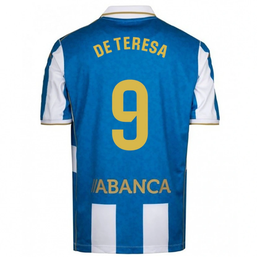 Danxen Kinder Ana Lucía De Teresa #9 Weiß Blau Heimtrikot Trikot 2025/26 T-Shirt
