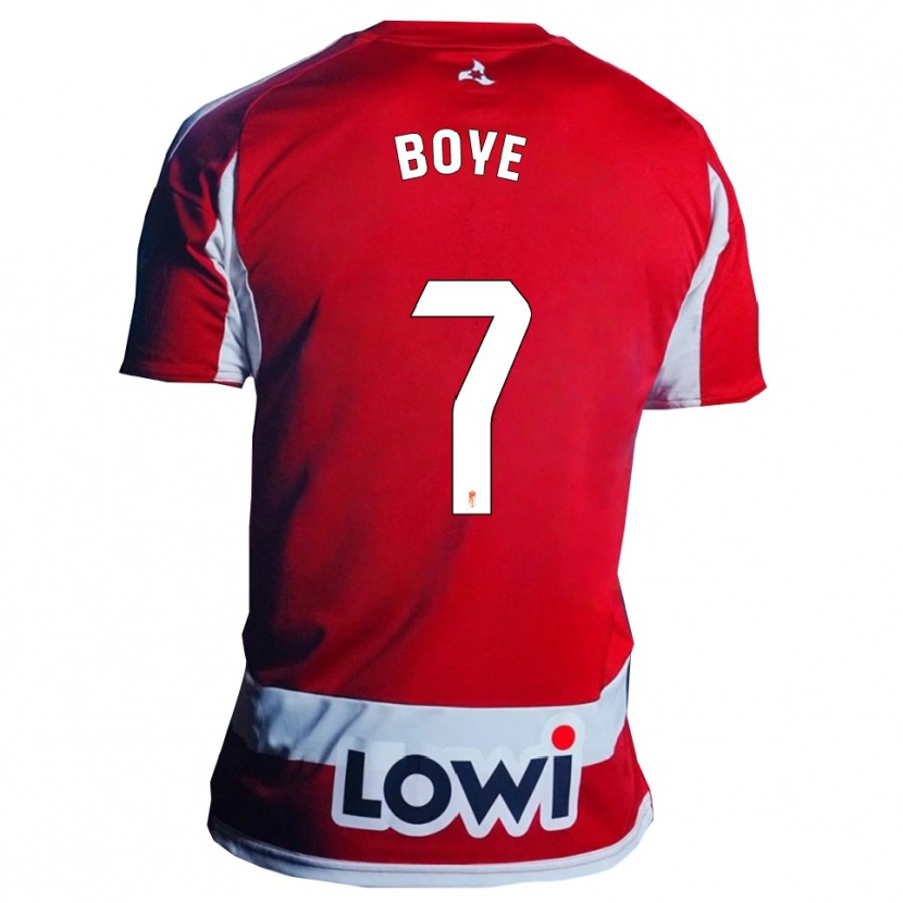 Danxen Kinder Lucas Boyé #7 Rot Weiß Heimtrikot Trikot 2025/26 T-Shirt
