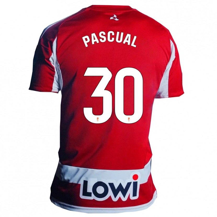 Danxen Kinder Jorge Pascual #30 Rot Weiß Heimtrikot Trikot 2025/26 T-Shirt