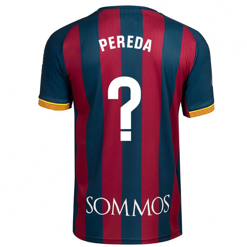 Danxen Kinder Adrián Pereda #0 Marineblau Rot Heimtrikot Trikot 2025/26 T-Shirt