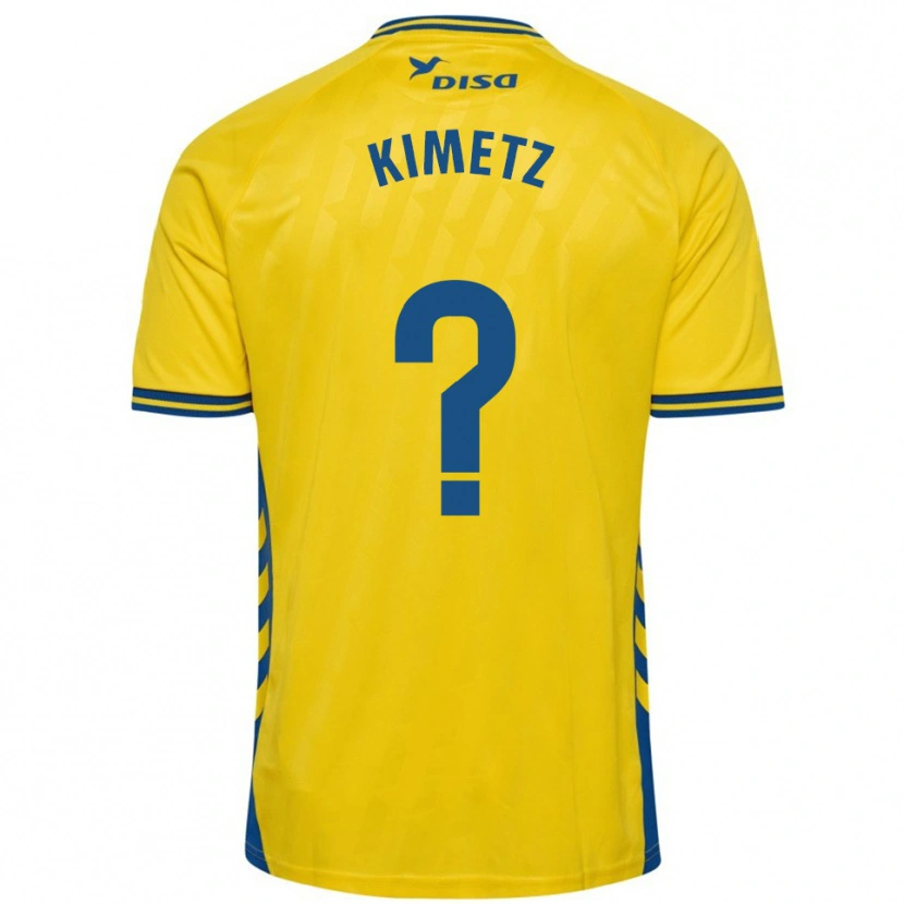 Danxen Kinder Kimetz García #0 Gelb Blau Heimtrikot Trikot 2025/26 T-Shirt
