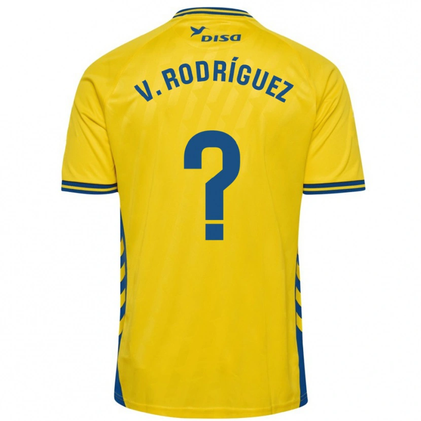 Danxen Kinder Carlos Vicente Rodríguez #0 Gelb Blau Heimtrikot Trikot 2025/26 T-Shirt