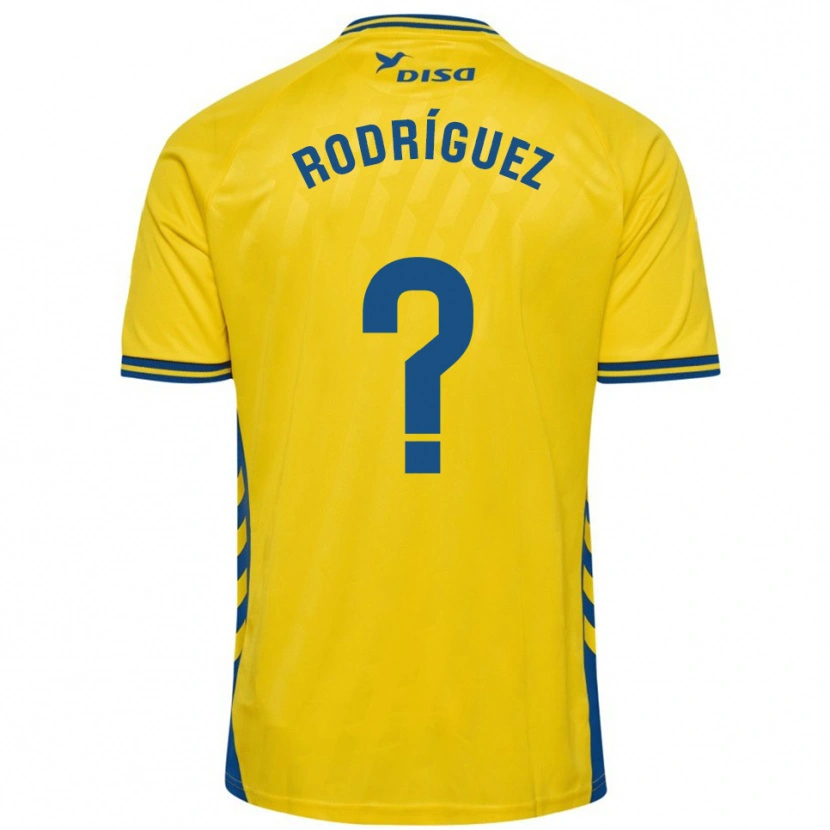 Danxen Kinder David Rodríguez #0 Gelb Blau Heimtrikot Trikot 2025/26 T-Shirt