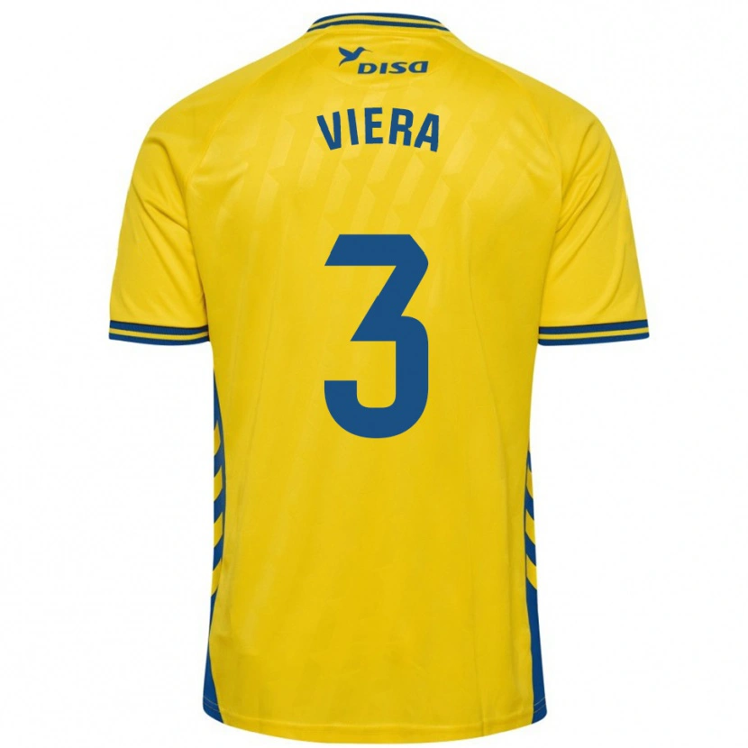 Danxen Kinder Óliver Viera #3 Gelb Blau Heimtrikot Trikot 2025/26 T-Shirt