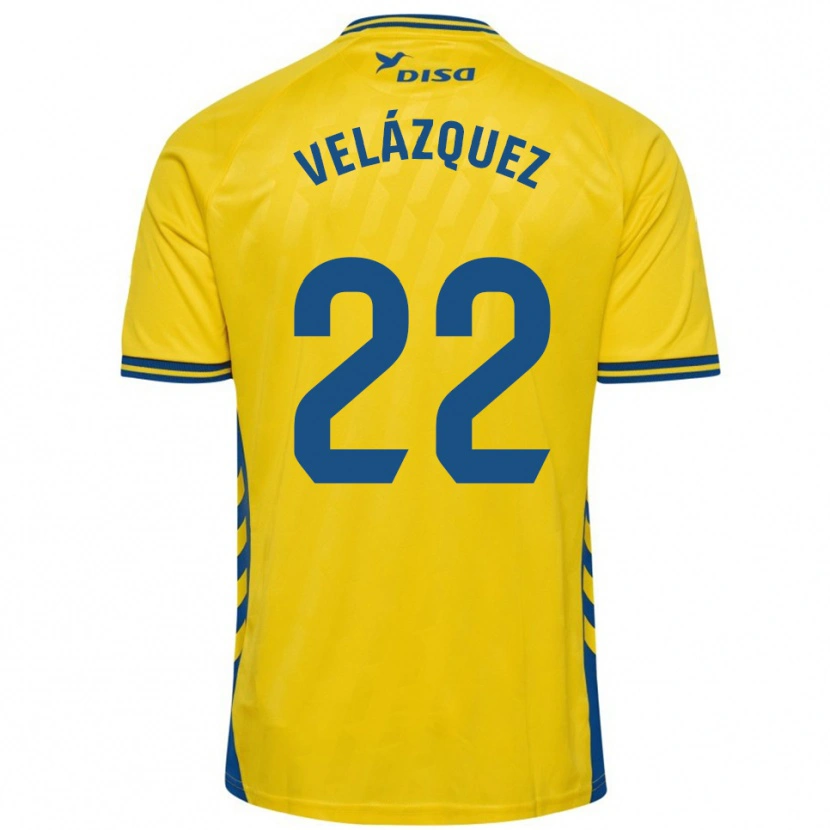 Danxen Kinder Brian Velázquez #22 Gelb Blau Heimtrikot Trikot 2025/26 T-Shirt
