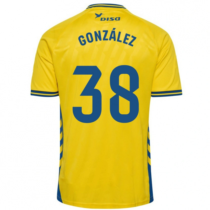 Danxen Kinder Josito González #38 Gelb Blau Heimtrikot Trikot 2025/26 T-Shirt