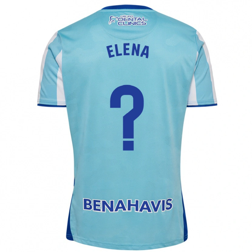Danxen Kinder Elena Martínez Pérez #0 Himmelblau Weiß Heimtrikot Trikot 2025/26 T-Shirt
