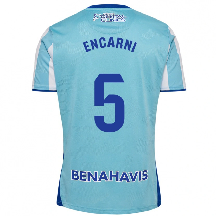 Danxen Kinder Encarni Carneros #5 Himmelblau Weiß Heimtrikot Trikot 2025/26 T-Shirt