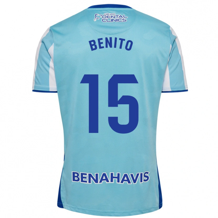 Danxen Kinder Iván Benito #15 Himmelblau Weiß Heimtrikot Trikot 2025/26 T-Shirt