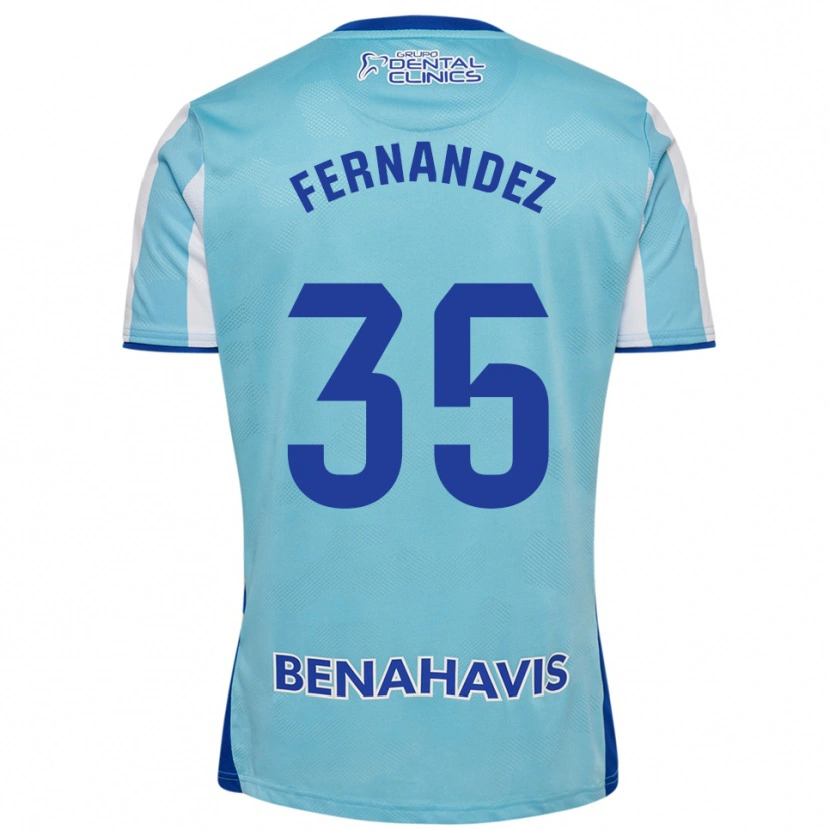 Danxen Kinder Inés Fernández #35 Himmelblau Weiß Heimtrikot Trikot 2025/26 T-Shirt