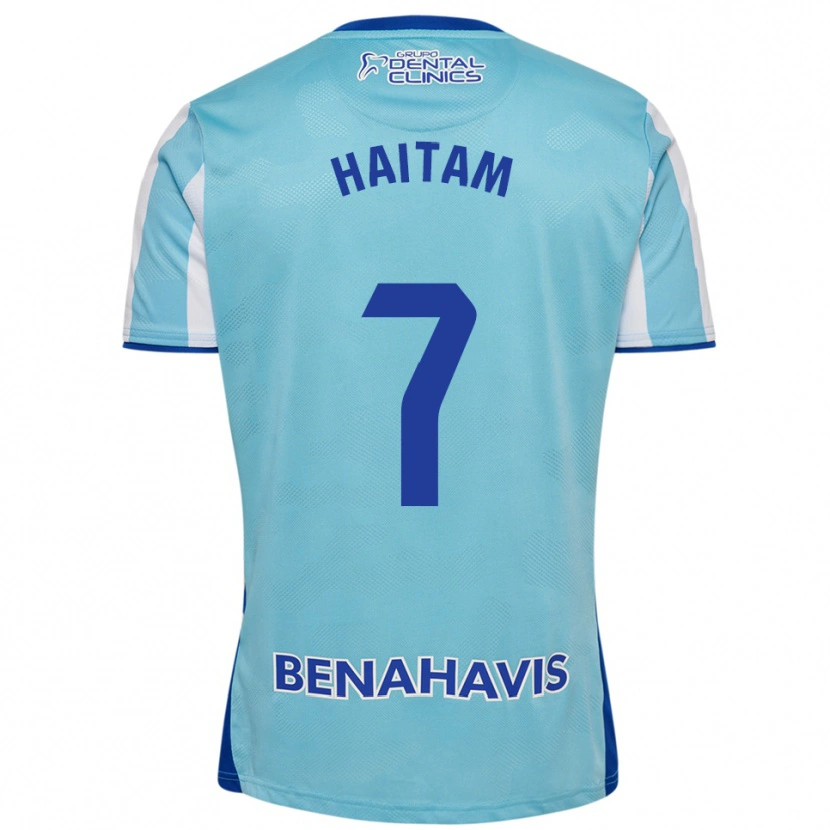 Danxen Kinder Haitam Abaida #7 Himmelblau Weiß Heimtrikot Trikot 2025/26 T-Shirt