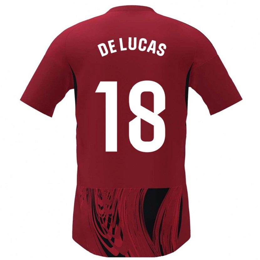 Danxen Kinder Alejandro De Lucas #18 Rot Schwarz Heimtrikot Trikot 2025/26 T-Shirt