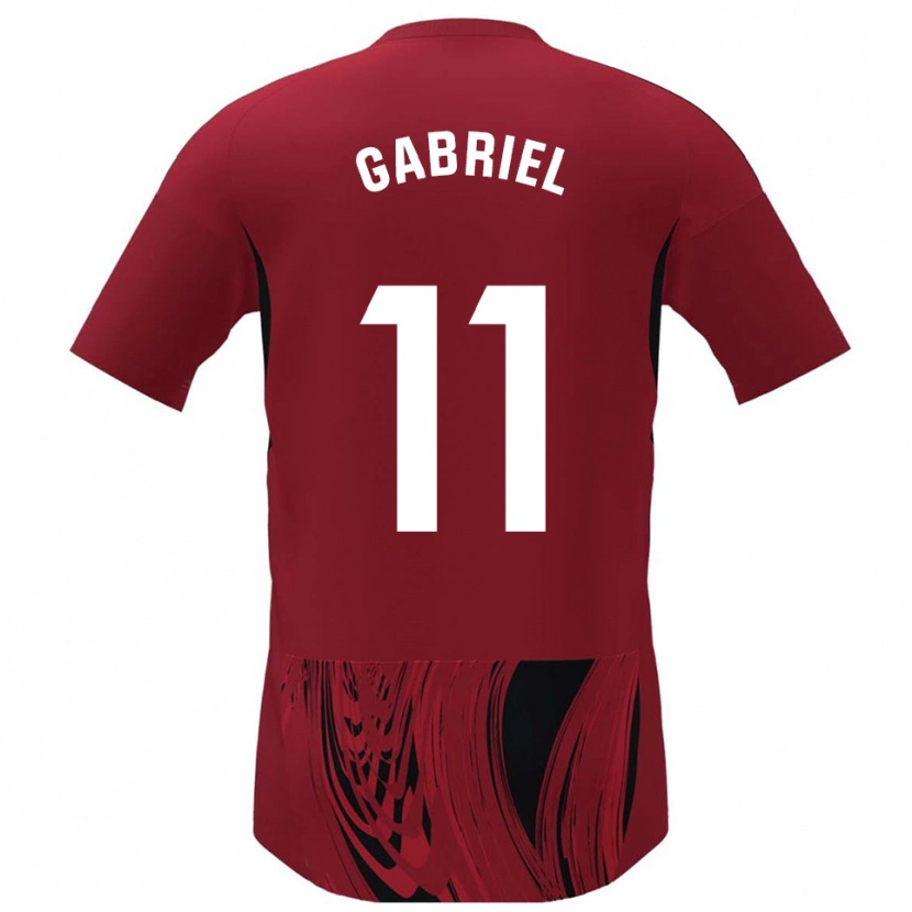 Danxen Kinder Sergio Gabriel #11 Rot Schwarz Heimtrikot Trikot 2025/26 T-Shirt