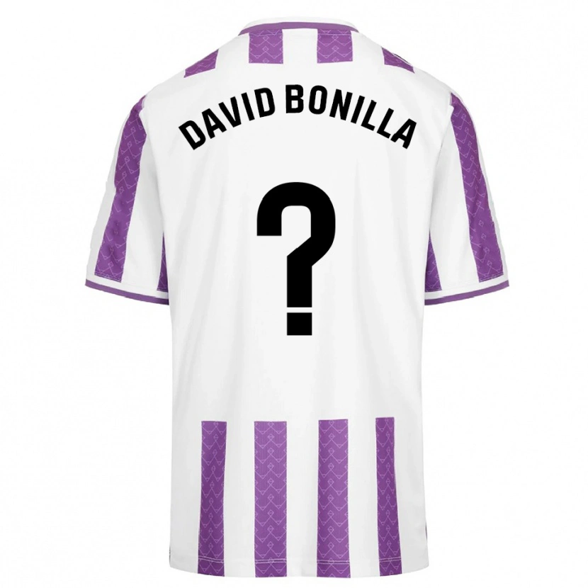 Danxen Kinder Juan David Bonilla #0 Lila Weiß Heimtrikot Trikot 2025/26 T-Shirt