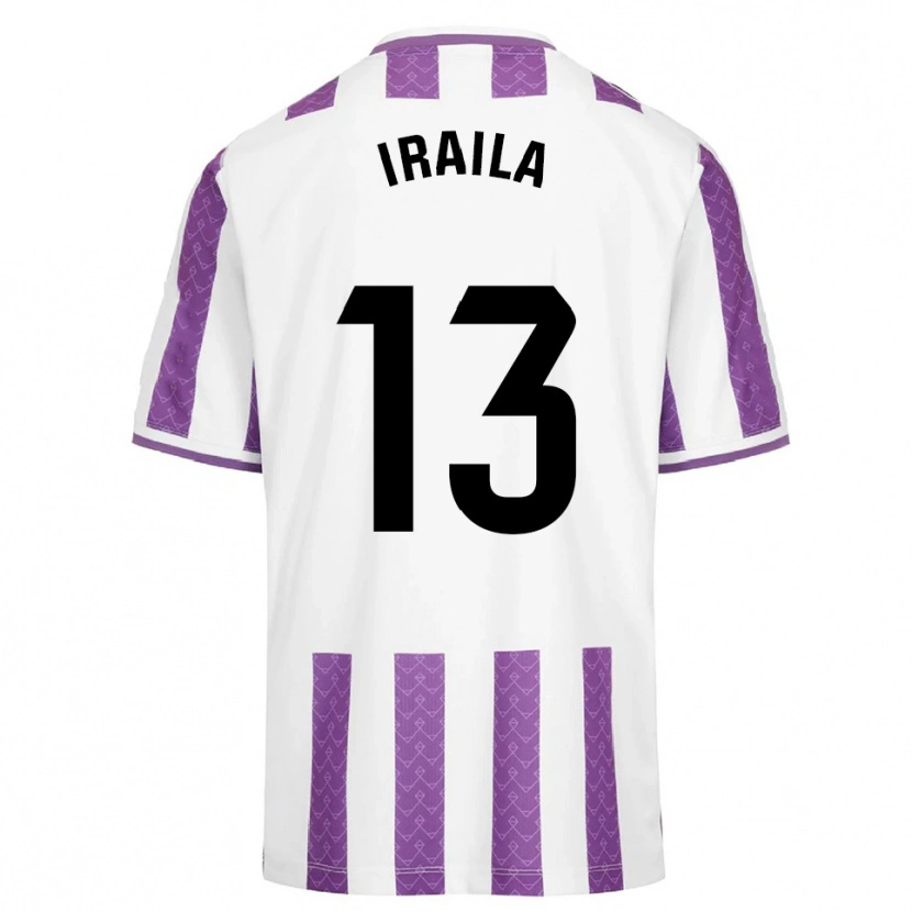 Danxen Kinder Iraila Rivera Simón #13 Lila Weiß Heimtrikot Trikot 2025/26 T-Shirt