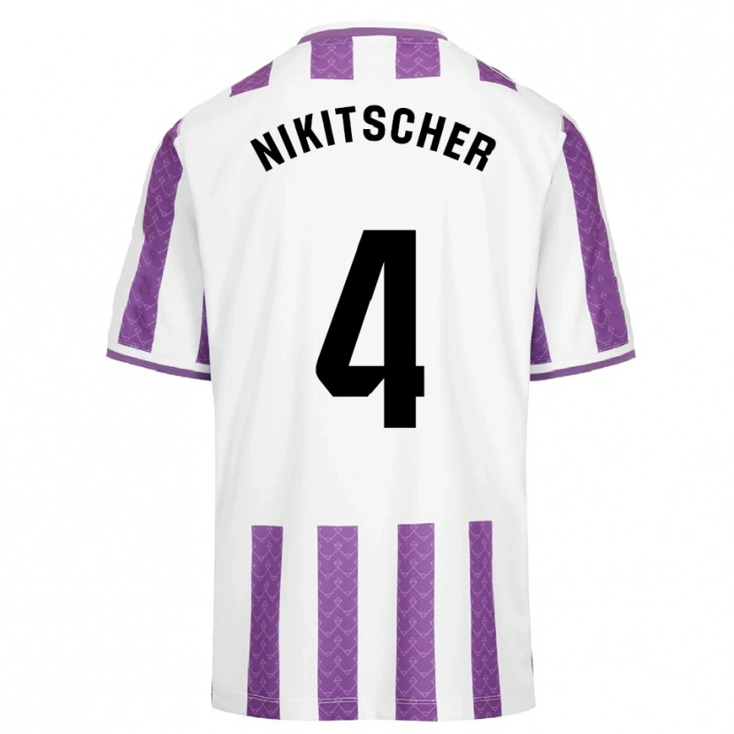 Danxen Kinder Tamás Nikitscher #4 Lila Weiß Heimtrikot Trikot 2025/26 T-Shirt