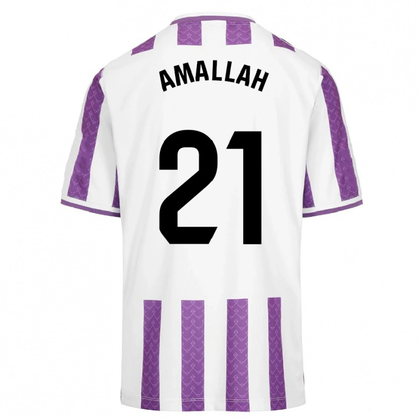 Danxen Kinder Selim Amallah #21 Lila Weiß Heimtrikot Trikot 2025/26 T-Shirt