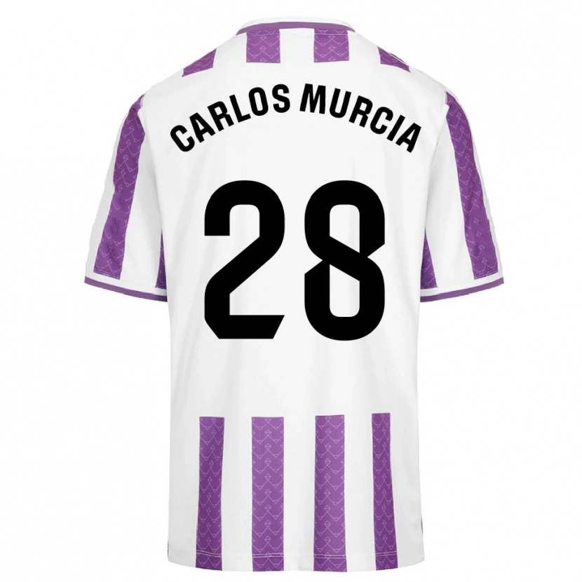 Danxen Kinder Juan Carlos Murcia #28 Lila Weiß Heimtrikot Trikot 2025/26 T-Shirt