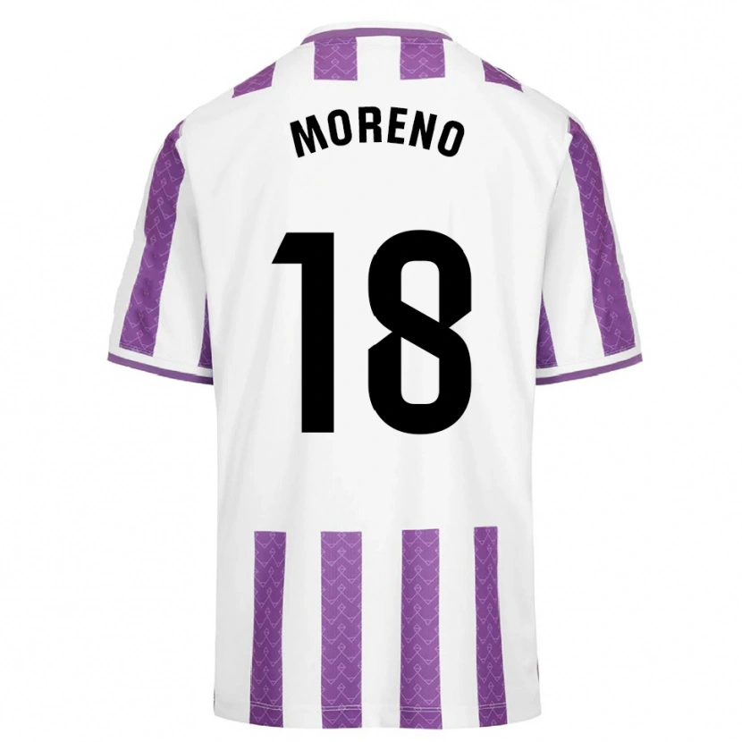 Danxen Kinder Xavi Moreno #18 Lila Weiß Heimtrikot Trikot 2025/26 T-Shirt