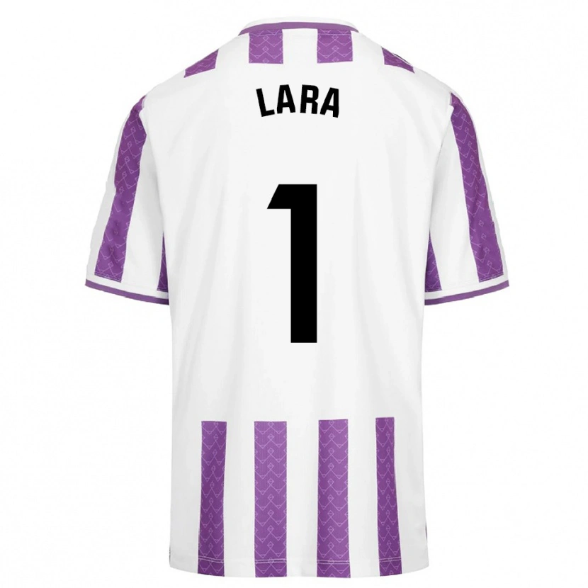 Danxen Kinder Lara Lara De Las Heras Coello #1 Lila Weiß Heimtrikot Trikot 2025/26 T-Shirt