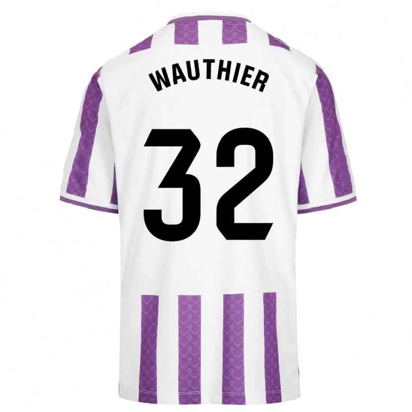 Danxen Kinder Hugo Wauthier #32 Lila Weiß Heimtrikot Trikot 2025/26 T-Shirt