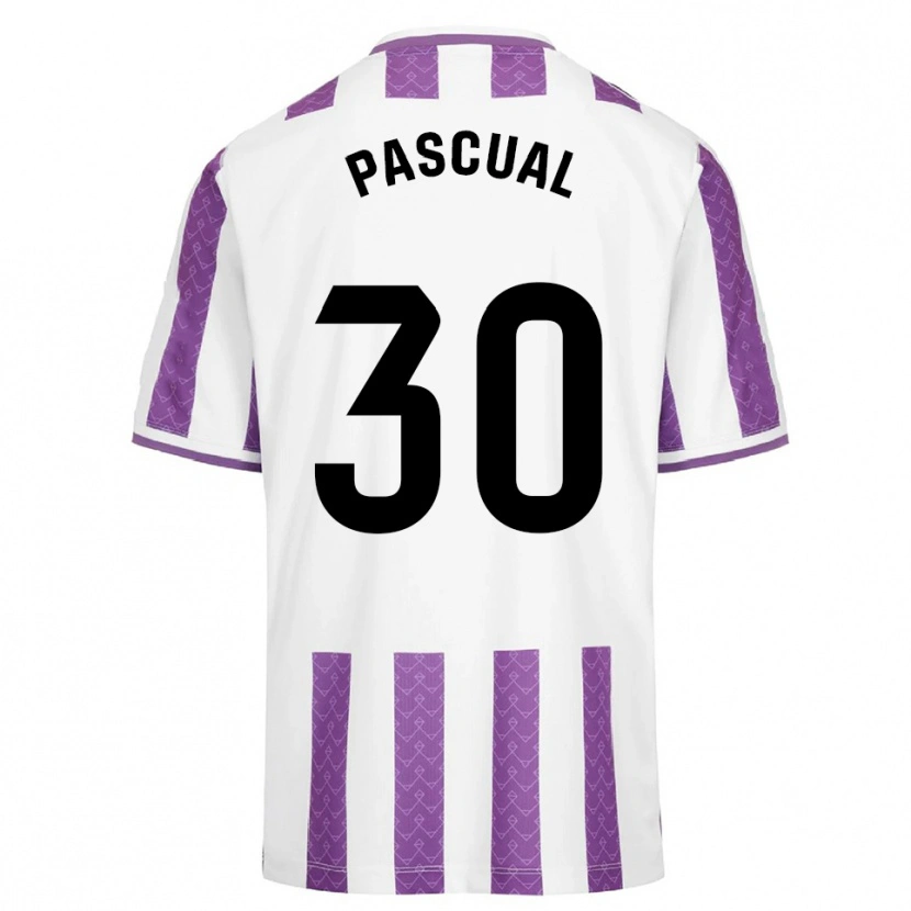 Danxen Kinder Adrián Pascual #30 Lila Weiß Heimtrikot Trikot 2025/26 T-Shirt
