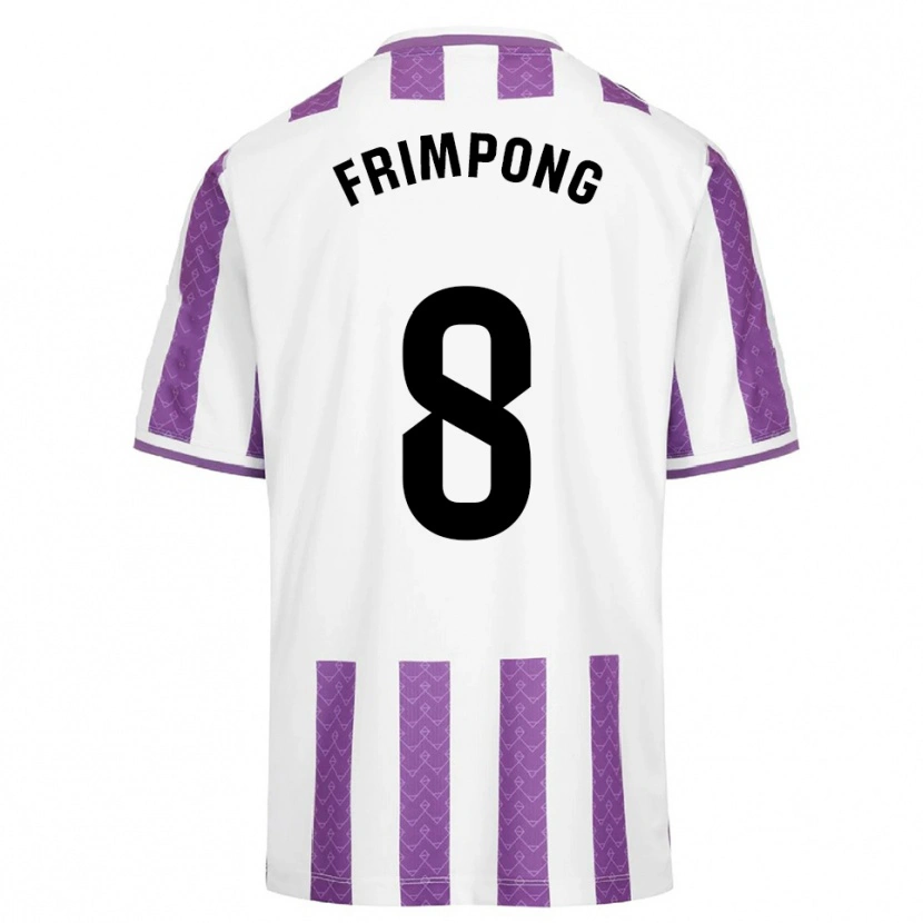 Danxen Kinder Eugene Frimpong #8 Lila Weiß Heimtrikot Trikot 2025/26 T-Shirt
