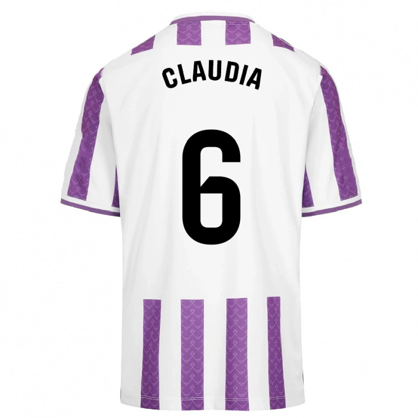 Danxen Kinder Claudia Gómez Villagrá #6 Lila Weiß Heimtrikot Trikot 2025/26 T-Shirt