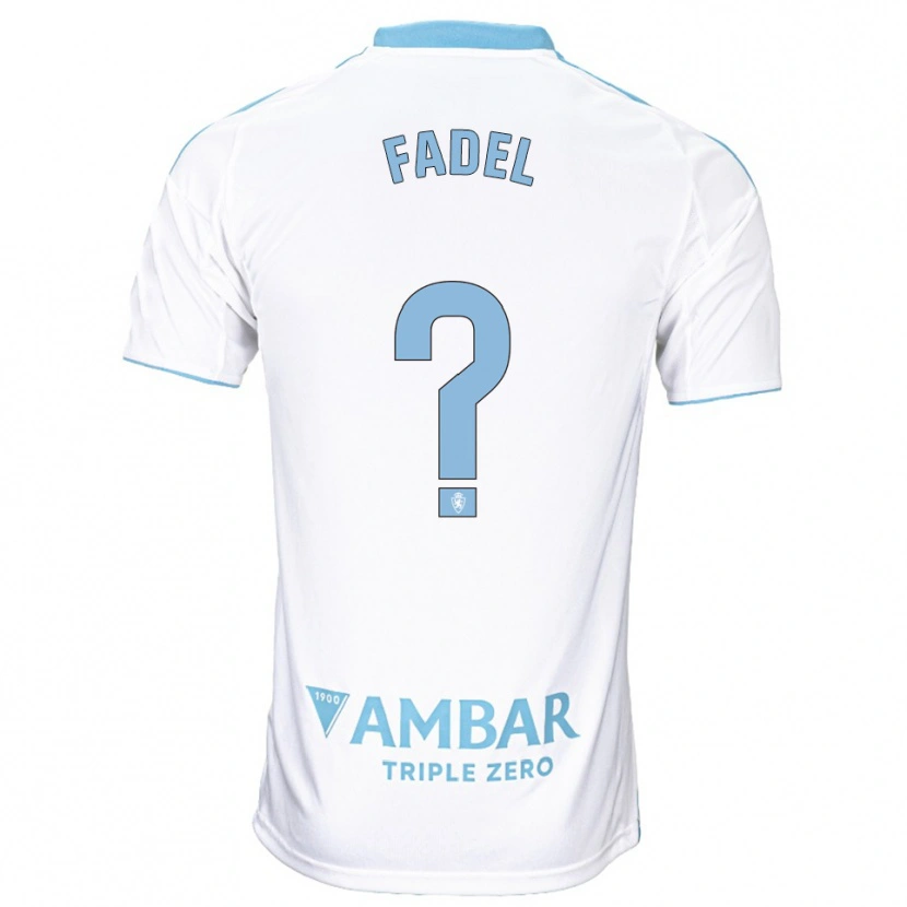 Danxen Kinder Ismael Fadel #0 Weiß Himmelblau Heimtrikot Trikot 2025/26 T-Shirt
