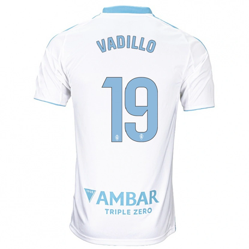 Danxen Kinder Iker Vadillo #19 Weiß Himmelblau Heimtrikot Trikot 2025/26 T-Shirt