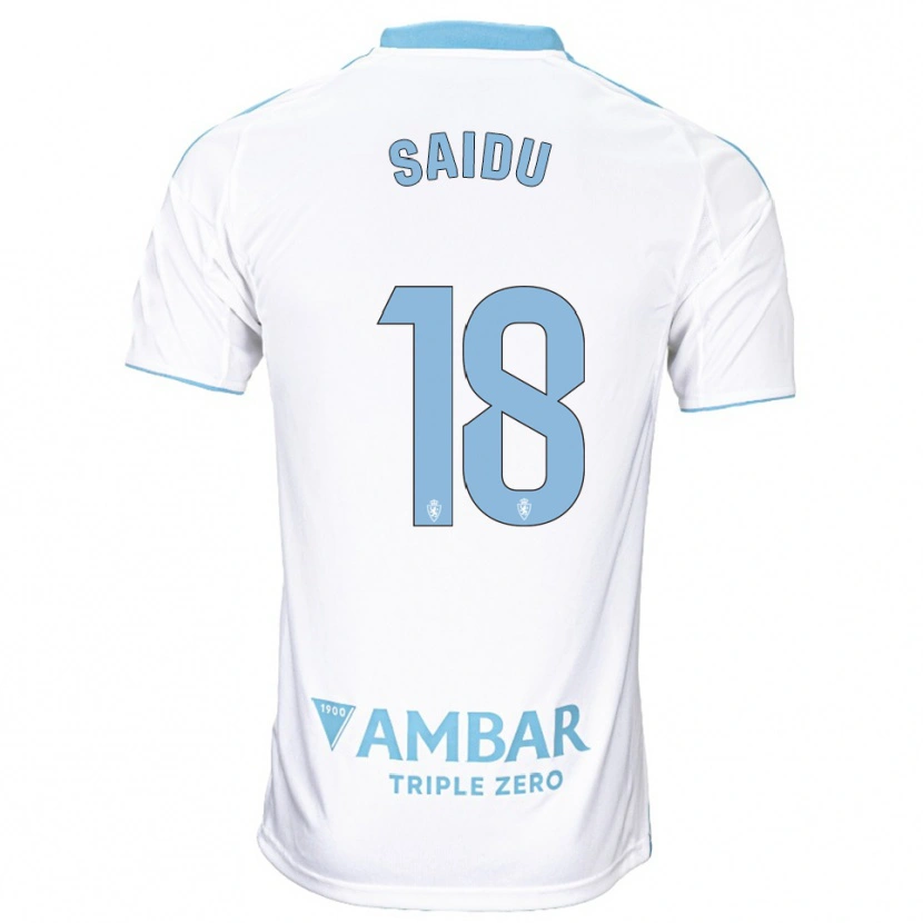 Danxen Kinder Yussif Saidu #18 Weiß Himmelblau Heimtrikot Trikot 2025/26 T-Shirt