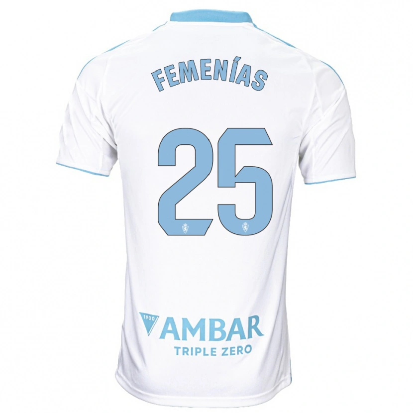 Danxen Kinder Joan Femenías #25 Weiß Himmelblau Heimtrikot Trikot 2025/26 T-Shirt