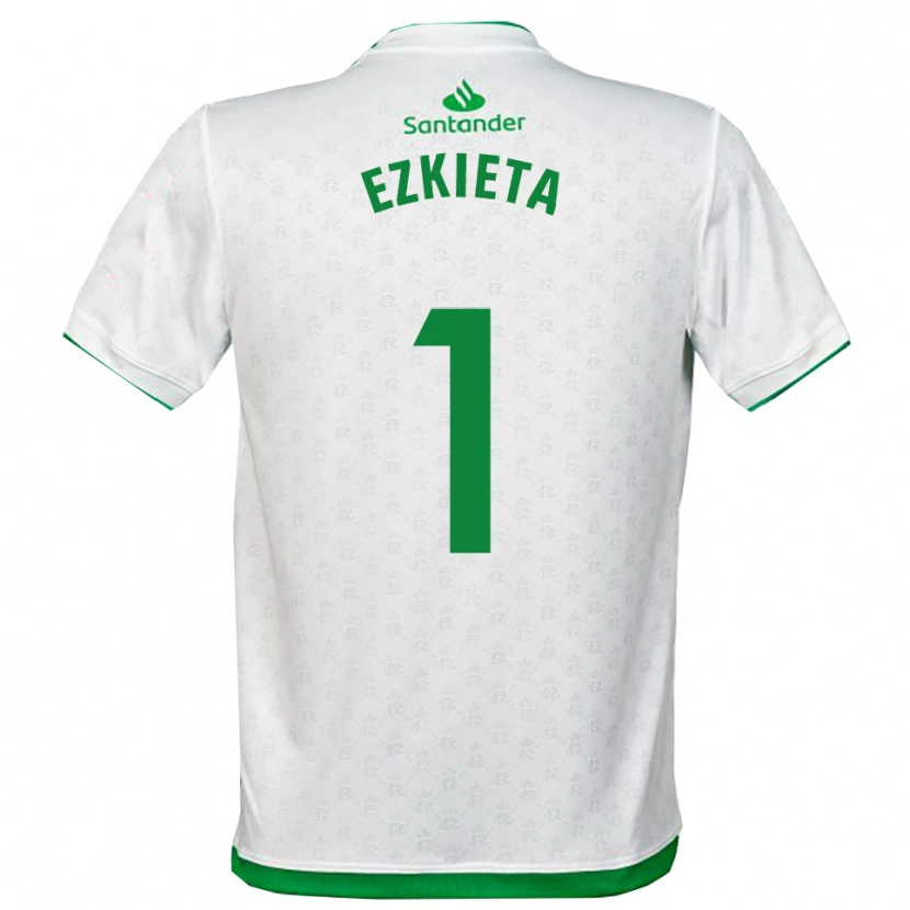 Danxen Kinder Jokin Ezkieta #1 Grün Weiß Heimtrikot Trikot 2025/26 T-Shirt