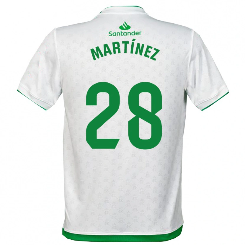 Danxen Kinder Sergio Martínez #28 Grün Weiß Heimtrikot Trikot 2025/26 T-Shirt