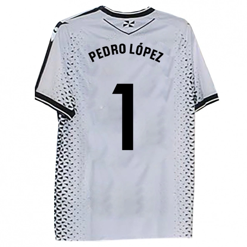 Danxen Kinder Pedro López #1 Weiß Schwarz Heimtrikot Trikot 2025/26 T-Shirt