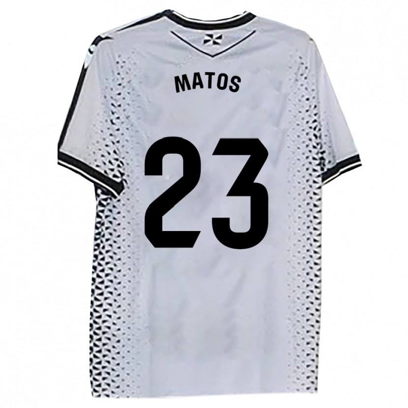 Danxen Kinder José Matos #23 Weiß Schwarz Heimtrikot Trikot 2025/26 T-Shirt