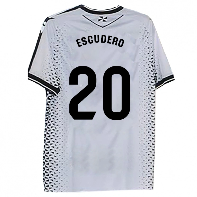 Danxen Kinder Andy Escudero #20 Weiß Schwarz Heimtrikot Trikot 2025/26 T-Shirt