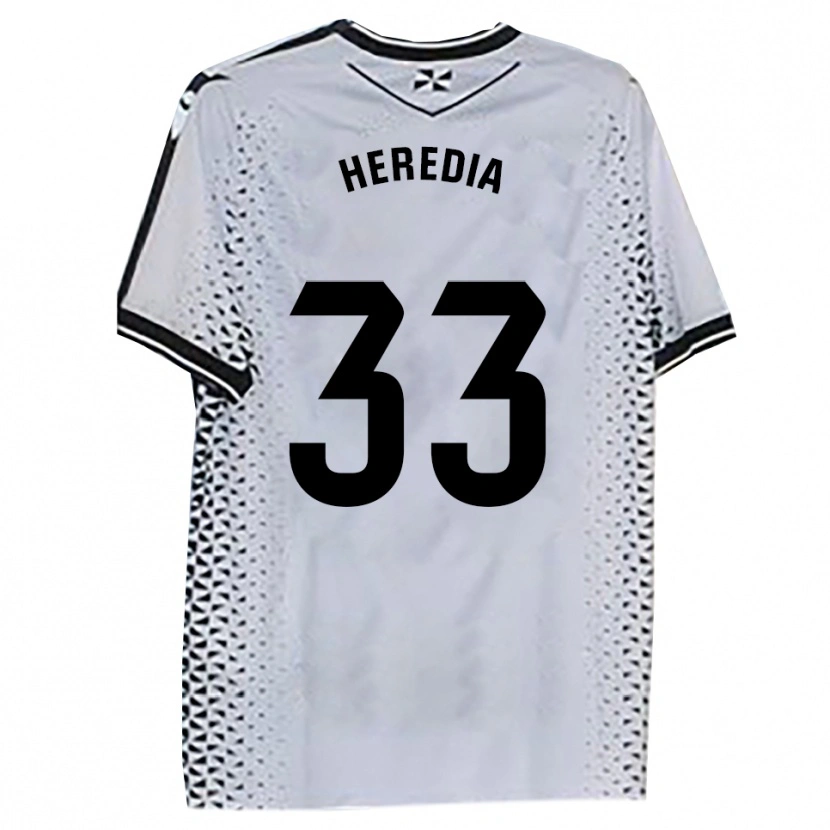 Danxen Kinder Juanpe Heredia #33 Weiß Schwarz Heimtrikot Trikot 2025/26 T-Shirt