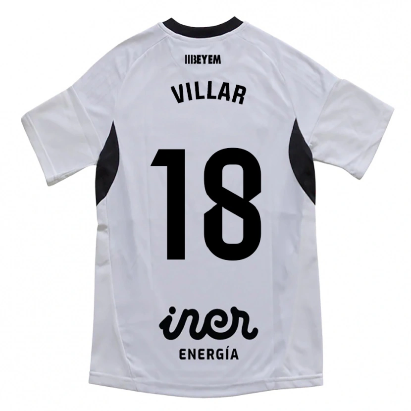 Danxen Kinder Javi Villar #18 Weiß Lila Heimtrikot Trikot 2025/26 T-Shirt