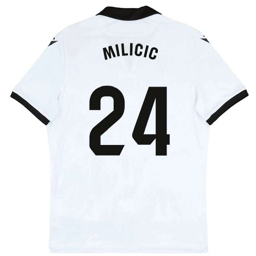 Danxen Kinder Nikola Milicic #24 Weiß Schwarz Heimtrikot Trikot 2025/26 T-Shirt