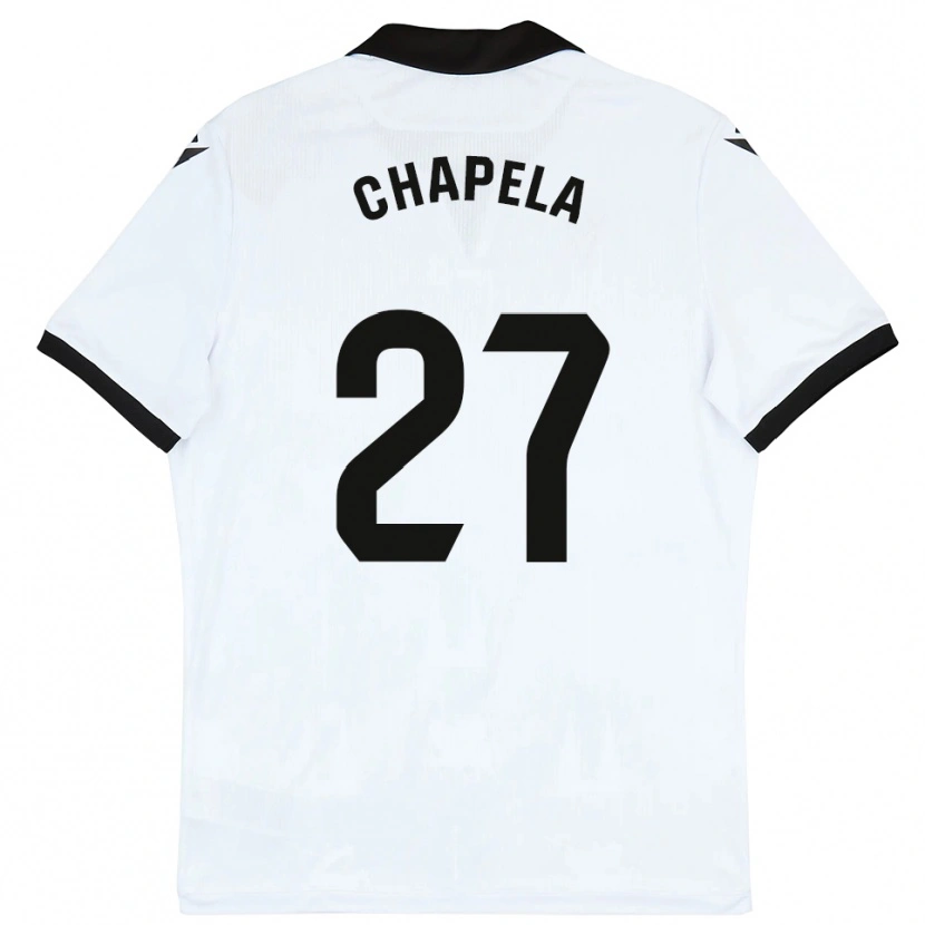 Danxen Kinder Iván Chapela #27 Weiß Schwarz Heimtrikot Trikot 2025/26 T-Shirt