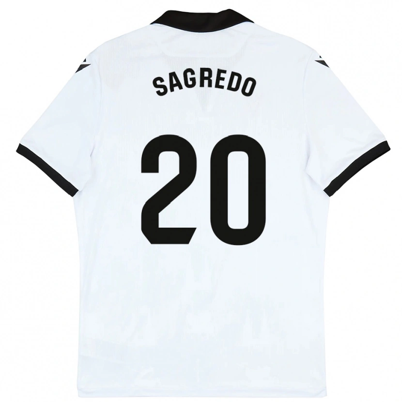 Danxen Kinder Pablo Sagredo #20 Weiß Schwarz Heimtrikot Trikot 2025/26 T-Shirt