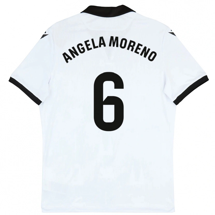 Danxen Kinder Angela Moreno #6 Weiß Schwarz Heimtrikot Trikot 2025/26 T-Shirt